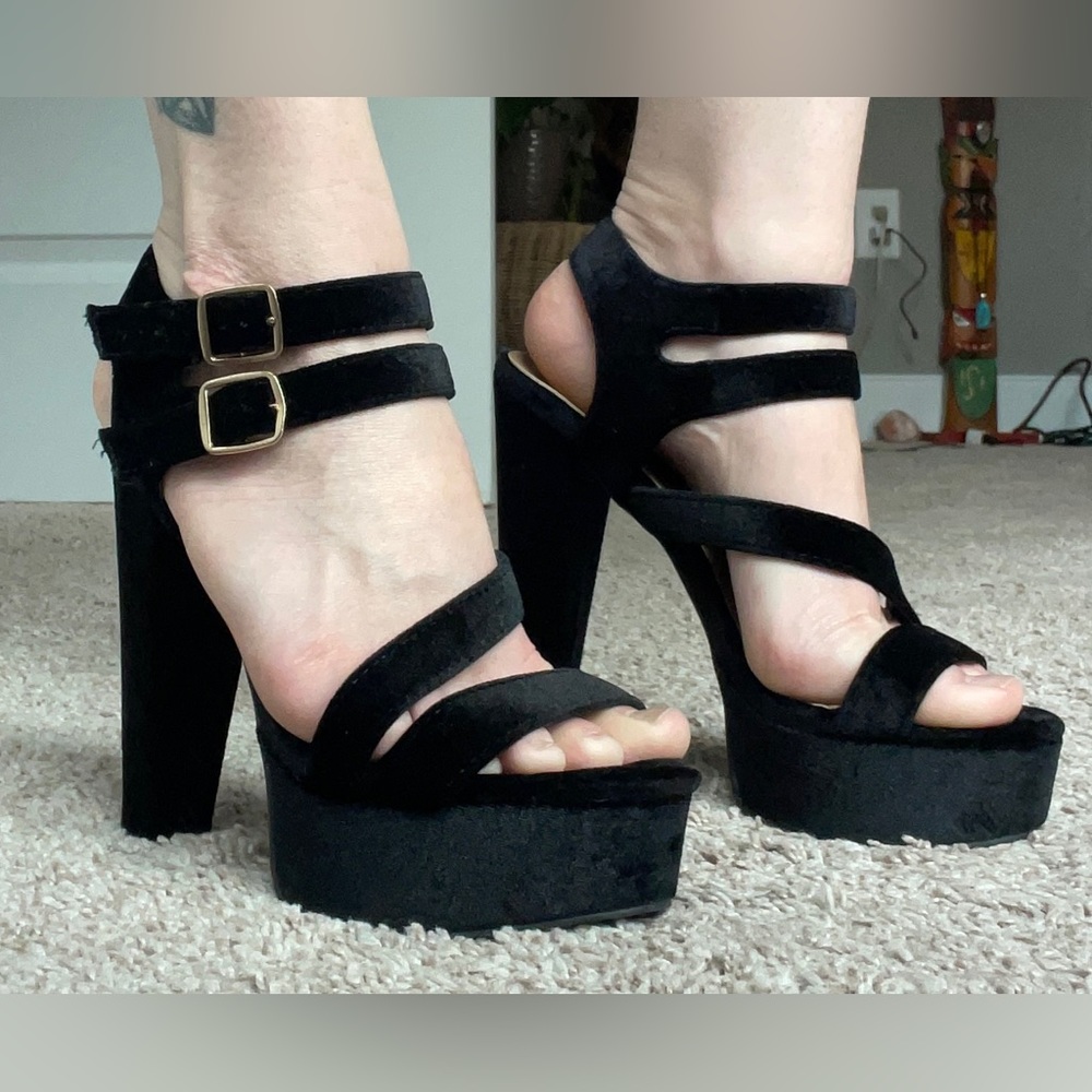 Bamboo Platform Heels